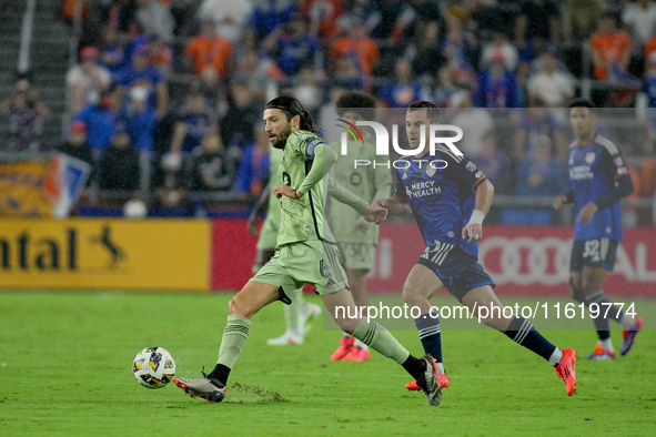 LAFC midfielder Ilie Sanchez is seen during the Major League Soccer match between FC Cincinnati and Los Angeles FC at TQL Stadium in Cincinn...