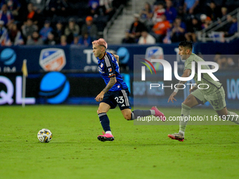 Cincinnati midfielder Luca Orellano appears during the Major League Soccer match between FC Cincinnati and Los Angeles FC at TQL Stadium in...