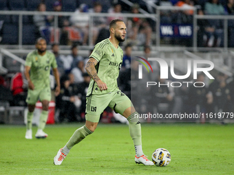 LAFC defender Maxime Chanot appears during the Major League Soccer match between FC Cincinnati and Los Angeles FC at TQL Stadium in Cincinna...