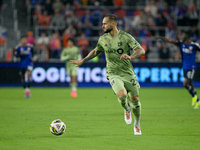 LAFC defender Maxime Chanot appears during the Major League Soccer match between FC Cincinnati and Los Angeles FC at TQL Stadium in Cincinna...