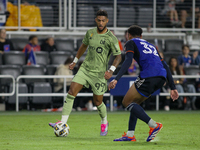 LAFC attacker Denis Bouanga is seen during the Major League Soccer match between FC Cincinnati and Los Angeles FC at TQL Stadium in Cincinna...