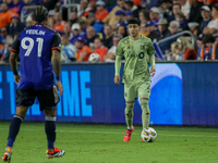 LAFC defender Omar Campos appears during the Major League Soccer match between FC Cincinnati and Los Angeles FC at TQL Stadium in Cincinnati...