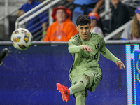 LAFC defender Omar Campos appears during the Major League Soccer match between FC Cincinnati and Los Angeles FC at TQL Stadium in Cincinnati...