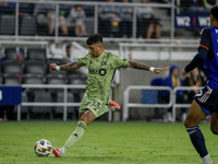 LAFC attacker Cristian Olivera is seen during the Major League Soccer match between FC Cincinnati and Los Angeles FC at TQL Stadium in Cinci...