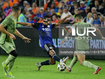 Nicholas Gioacchini appears during the Major League Soccer match between FC Cincinnati and Los Angeles FC at TQL Stadium in Cincinnati, Ohio...