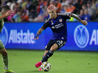 Cincinnati midfielder Luca Orellano appears during the Major League Soccer match between FC Cincinnati and Los Angeles FC at TQL Stadium in...