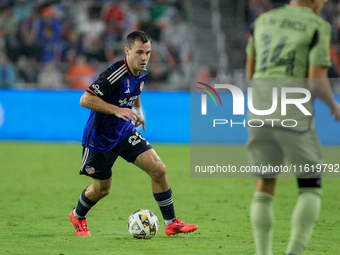 Cincinnati midfielder Pavel Bucha is seen during the Major League Soccer match between FC Cincinnati and Los Angeles FC at TQL Stadium in Ci...