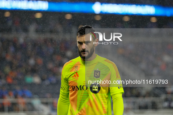 LAFC goalie Hugo Llo is seen during the Major League Soccer match between FC Cincinnati and Los Angeles FC at TQL Stadium in Cincinnati, Ohi...