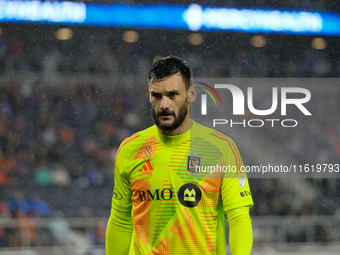 LAFC goalie Hugo Llo is seen during the Major League Soccer match between FC Cincinnati and Los Angeles FC at TQL Stadium in Cincinnati, Ohi...