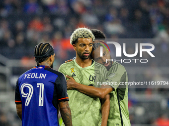 During the Major League Soccer match between FC Cincinnati and Los Angeles FC at TQL Stadium in Cincinnati, Ohio, on September 28, 2024, Los...