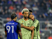 During the Major League Soccer match between FC Cincinnati and Los Angeles FC at TQL Stadium in Cincinnati, Ohio, on September 28, 2024, Los...