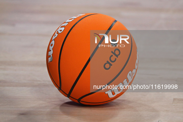 The official ball of the Liga Endesa during the match between FC Barcelona and Coviran Granada, corresponding to week 1 of the Liga Endesa,...