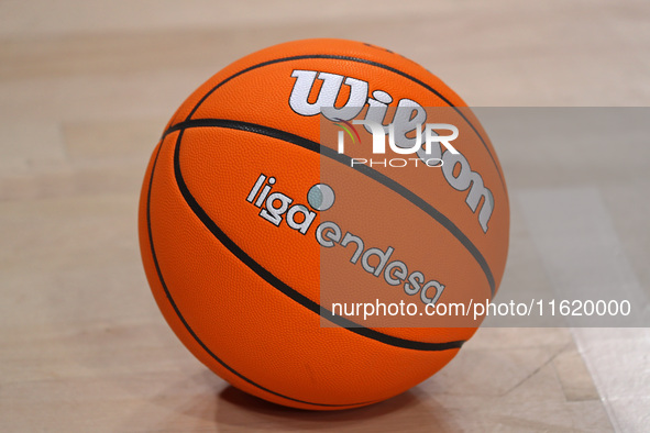 The official ball of the Liga Endesa during the match between FC Barcelona and Coviran Granada, corresponding to week 1 of the Liga Endesa,...