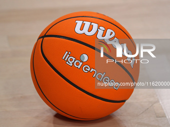 The official ball of the Liga Endesa during the match between FC Barcelona and Coviran Granada, corresponding to week 1 of the Liga Endesa,...