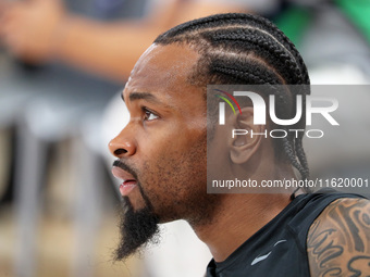 Kevin Punter plays during the match between FC Barcelona and Coviran Granada, corresponding to week 1 of the Liga Endesa, at the Palau Blaug...