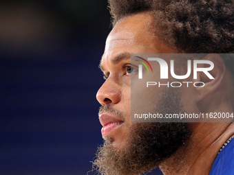 Justin Anderson plays during the match between FC Barcelona and Coviran Granada, corresponding to week 1 of the Liga Endesa, at the Palau Bl...