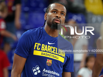 Kevin Punter plays during the match between FC Barcelona and Coviran Granada, corresponding to week 1 of the Liga Endesa, at the Palau Blaug...