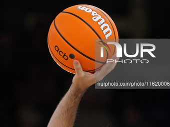 The official ball of the Liga Endesa during the match between FC Barcelona and Coviran Granada, corresponding to week 1 of the Liga Endesa,...