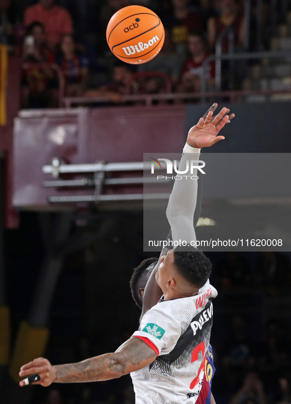 The official ball of the Liga Endesa during the match between FC Barcelona and Coviran Granada, corresponding to week 1 of the Liga Endesa,...