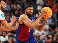 Jabari Parker plays during the match between FC Barcelona and Coviran Granada, corresponding to week 1 of the Liga Endesa, at the Palau Blau...