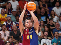 Joel Parra plays during the match between FC Barcelona and Coviran Granada, corresponding to week 1 of the Liga Endesa, at the Palau Blaugra...