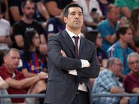 Pablo Pin coaches during the match between FC Barcelona and Coviran Granada, corresponding to week 1 of the Liga Endesa, at the Palau Blaugr...