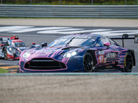 Martin Berry (SGP), Lorcan Hanafin (GBR), and Jonathan Adam (GBR) of the team Grid Motorsport by TF drive an Aston Martin Vantage AMR LMGT3...