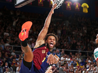 Justin Anderson plays during the match between FC Barcelona and Coviran Granada, corresponding to week 1 of the Liga Endesa, at the Palau Bl...