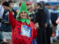 Runners arrive for the 50th Berlin Marathon in Berlin, Germany, on September 29, 2024. The 50th Berlin Marathon brings together over 58,000...