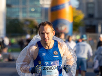 Runners arrive for the 50th Berlin Marathon in Berlin, Germany, on September 29, 2024. The 50th Berlin Marathon brings together over 58,000...