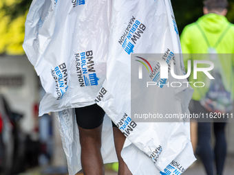 Runners arrive for the 50th Berlin Marathon in Berlin, Germany, on September 29, 2024. The 50th Berlin Marathon brings together over 58,000...