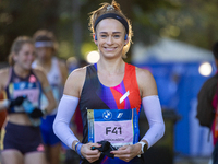 Rachel Hodgkinson (Great Britain) participates in the Berlin Marathon in Berlin, Germany, on September 29, 2024. The 50th Berlin Marathon br...