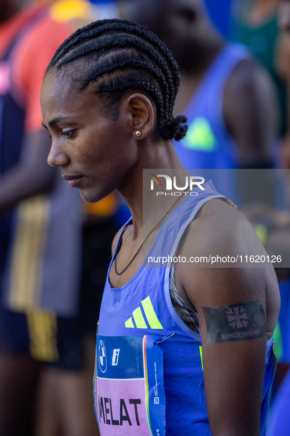 Melat Kejeta (Ethiopia) participates in the Berlin Marathon in Berlin, Germany, on September 29, 2024. The 50th Berlin Marathon brings toget...