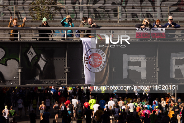 Participants of the Handbike category during the Berlin Marathon in Berlin, Germany, on September 29, 2024. The 50th Berlin Marathon brings...