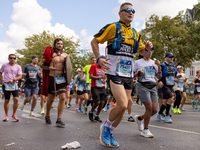 Participants of the Handbike category during the Berlin Marathon in Berlin, Germany, on September 29, 2024. The 50th Berlin Marathon brings...