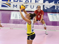 Carlotta Cambi of Pinerolo is in action during the International Trophy ''Una squadra per un sorriso,'' Final 3rd-4th place match between Wa...