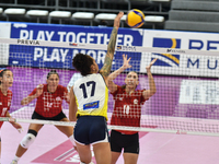 #17 Malwina Smarzek of Pinerolo participates in the International Trophy ''Una squadra per un sorriso,'' Final 3rd-4th place match between W...