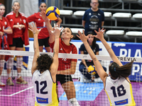 Milica Kubura of Olympiacos Athens is in action during the International Trophy ''Una squadra per un sorriso,'' Final 3rd-4th place match be...