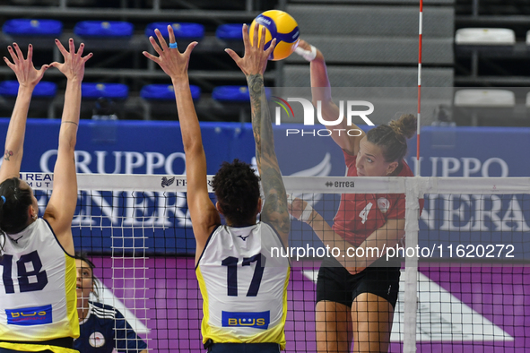 #4 Ivana Vanjak of Olympiacos Athens in action during the International Trophy ''Una squadra per un sorriso,'' Final 3rd-4th place match bet...