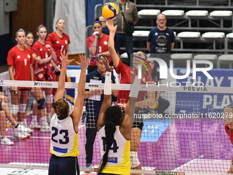 #10 Melina Emmanoulidou of Olympiacos Athens in action during the International Trophy ''Una squadra per un sorriso,'' Final 3rd-4th place m...