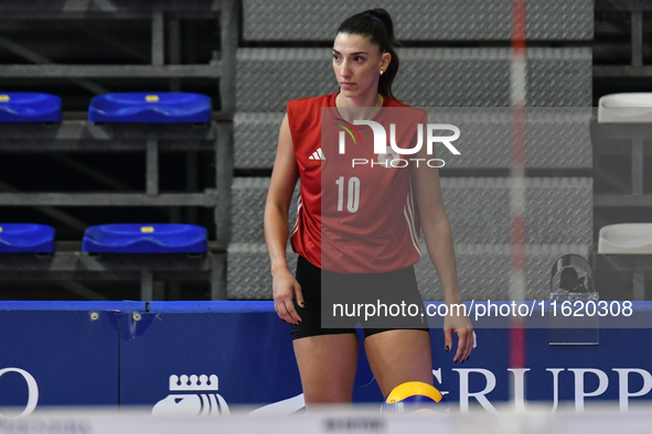 Melina Emmanoulidou of Olympiacos Athens during the International Trophy ''Una squadra per un sorriso,'' Final 3rd-4th place match between W...