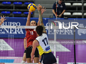 #17 Malwina Smarzek of Pinerolo is in action during the International Trophy ''Una squadra per un sorriso,'' Final 3rd-4th place match betwe...