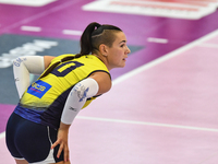 Ilenia Moro of Pinerolo in action during the International Trophy ''Una squadra per un sorriso,'' Final 3rd-4th place match between Wash4gre...