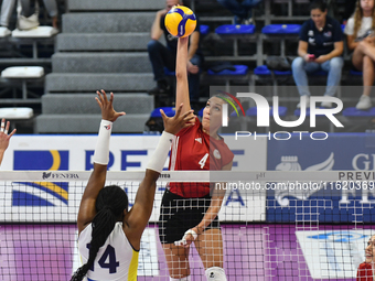 #4 Ivana Vanjak of Olympiacos Athens in action during the International Trophy ''Una squadra per un sorriso,'' Final 3rd-4th place match bet...