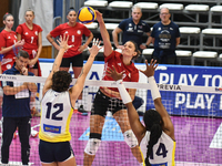 Milica Kubura of Olympiacos Athens is in action during the International Trophy ''Una squadra per un sorriso,'' Final 3rd-4th place match be...