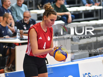 Ivana Vanjak of Olympiacos Athens during the International Trophy ''Una squadra per un sorriso,'' Final 3rd-4th place match between Wash4gre...