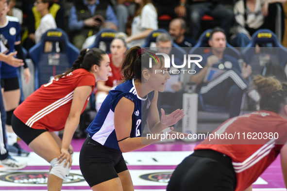 Maria Eleni Artakianou of Olympiacos Athens during the International Trophy ''Una squadra per un sorriso,'' Final 3rd-4th place match betwee...