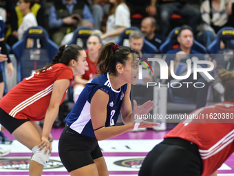 Maria Eleni Artakianou of Olympiacos Athens during the International Trophy ''Una squadra per un sorriso,'' Final 3rd-4th place match betwee...