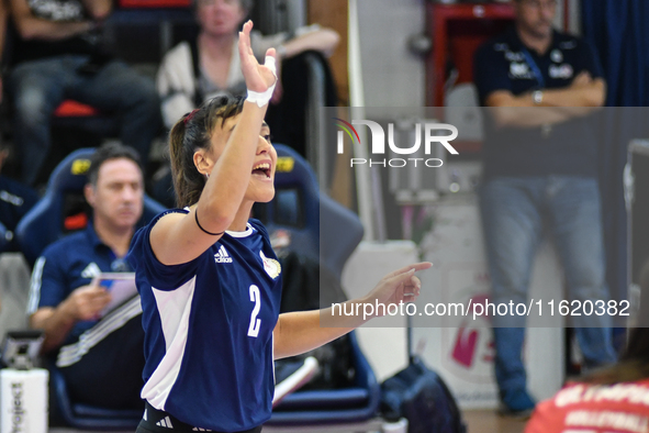 Maria Eleni Artakianou of Olympiacos Athens during the International Trophy ''Una squadra per un sorriso,'' Final 3rd-4th place match betwee...