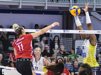 Bianca Farriol of Olympiacos Athens in action during the International Trophy ''Una squadra per un sorriso,'' Final 3rd-4th place match betw...